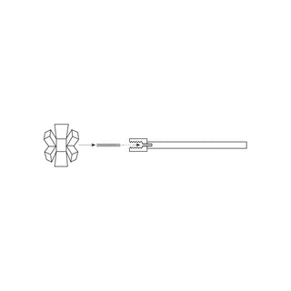 Standard Abrasives Cross Buff Mandrel 269201, 4 in x 1/4 in Shank x1/4"-20F