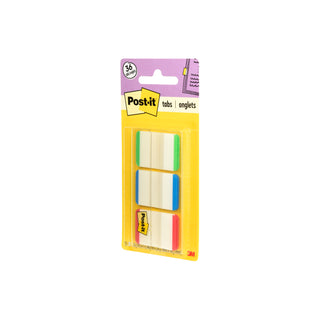 Post-it® Durable Tabs 686L-GBRT, 1 in. x 1.5 in. Green, Blue, Red 6 pk/inner