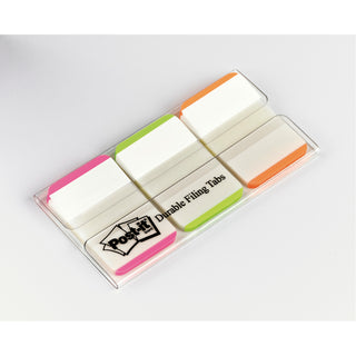 Post-it® Durable Tabs 686L-PGO, 1 in. x 1.5 in. (25,4 mm x 38,1 mm)Pink, Green