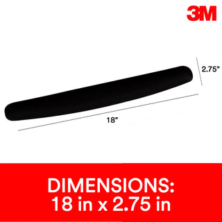 3M Foam Wrist Rest WR209MB, Compact Size, with Antimicrobial ProductProtection