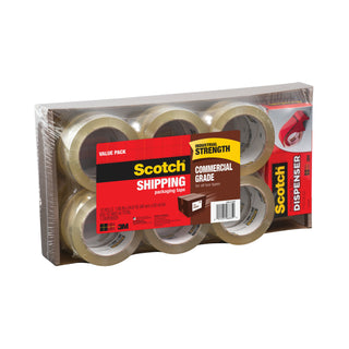 Scotch® Commercial Grade Shipping Packaging Tape 3750-12-DP3