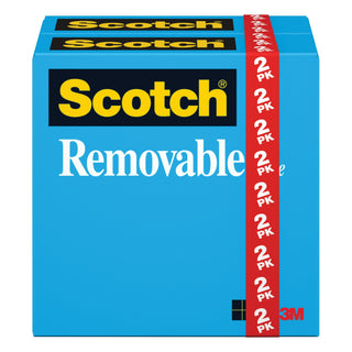 Scotch® Removable Tape 811-2PK, 3/4 in x 1296 in (19 mm x 32,9 m) 2-Pack