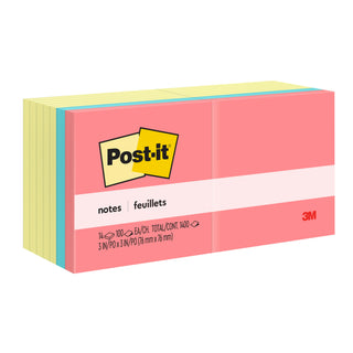 Post-it® Notes 654-14YWM, 3 in x 3 in (76 mm x 76 mm). Poptimistic Collection