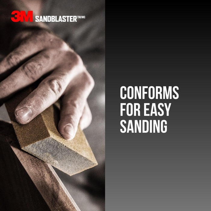 3M SandBlaster EDGE DETAILING Sanding Sponge, 9566 ,320 grit