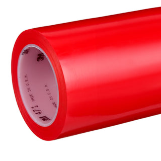 3M Vinyl Tape 471, Red, 16 in x 36 yd, 5.2 mil