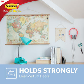 Command Clear Medium Hooks, 17091CLR-6ES