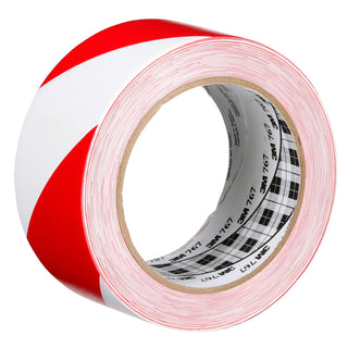 3M Safety Stripe Vinyl Tape 767, Red/White, 2 in x 36 yd, 5 mil, 12 Roll/Case