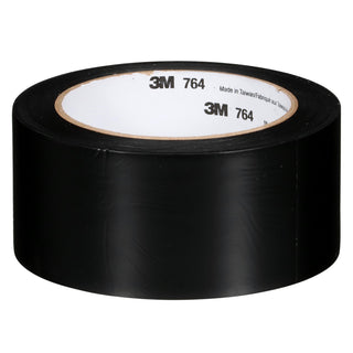 3M General Purpose Vinyl Tape 764, Black, 3 in x 36 yd, 5 mil, 12 Roll/Case, 45 Cases Per Order