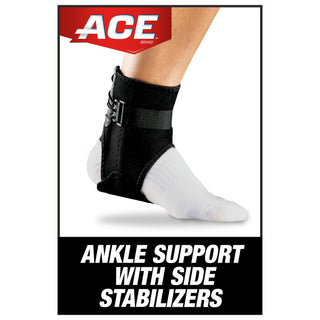 ACE Ankle Brace with Side Stabilizers 207266, One Size Adjustable