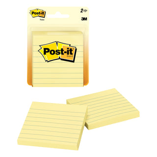 Post-it® Notes 630PK2 3 in x 3 in (7.62 cm x 7.62 cm) Canary Yellow,Lined