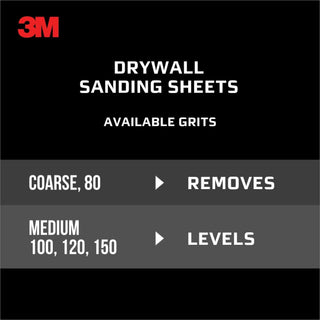 3M Drywall Sanding Sheets 9092DC-NA, 4.1875 in x 11 in, 2 Sheet Medium
Grit