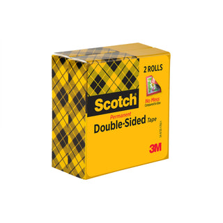 Scotch® Double Sided Tape 665-2PK, 1/2 in x 900 in, 2pk