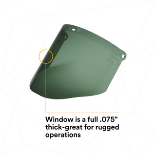 3M Polycarbonate Medium Green Faceshield Window WCP96B 82601-00000