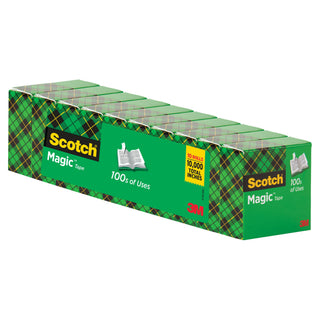 Scotch® Magic Tape 810K10, 3/4 in x 1000 in 10 Pack