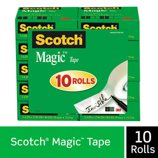 Scotch® Magic Tape 810K10, 3/4 in x 1000 in 10 Pack