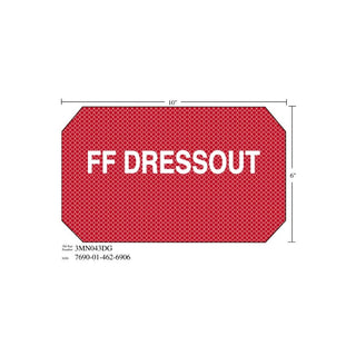 3M Diamond Grade Damage Control Sign 3MN043DG, "FF DRESSOUT", 10 in x6 inage