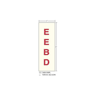 3M Photoluminescent Film 6900, Shipboard Sign 3MN107PL, 1 in x 3 in, EEBDage