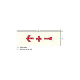 3M Photoluminescent Film 6900, Shipboard Sign 3MN126PL, 12 in x 4 in