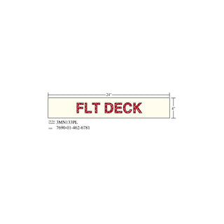 3M Photoluminescent Film 6900, Shipboard Sign 3MN133PL, 24 in x 4 in,FLT DECKage