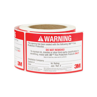 3M Firestop Identification Label, 3 in x 5 in, 250 labels/roll