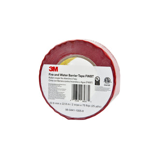 3M Fire and Water Barrier Tape FWBT2, Translucent, 2 in x 75 ft, 216 Rolls