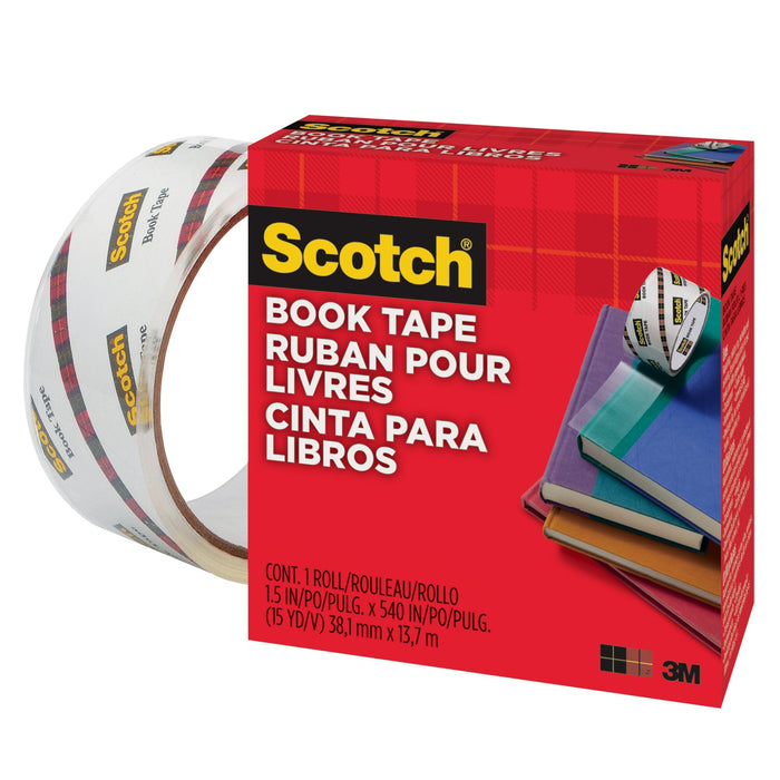 Scotch® Book Tape, 845-150, 1.5 in x 540 in (15 yd) (38,1 mm x 13,7 m)