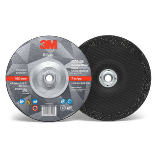 3M Silver Depressed Center Grinding Wheel, 87448, T27 Quick Change