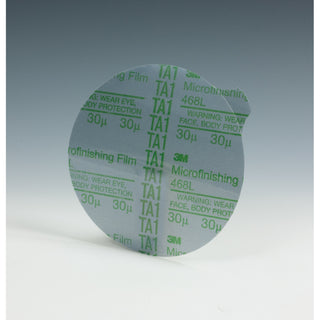 3M Microfinishing PSA Film Disc 468L, 30 Mic 3MIL, Type E, 4 in x NH,Die 400BB