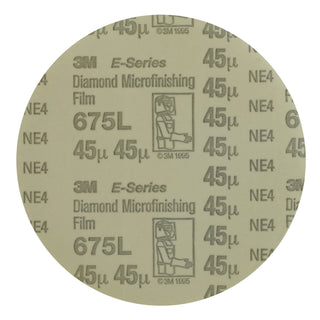 3M Diamond Microfinishing Film Disc 675L, 45 Mic 5MIL, Gray, 12 in xNH