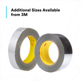 3M High Temperature Aluminum Foil Glass Cloth Tape 363, Silver, 3 in x36 yd