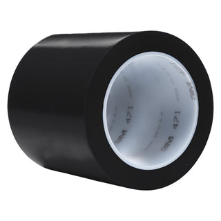 3M Vinyl Tape 471, Black, 6 in x 36 yd, 5.2 mil, Roll