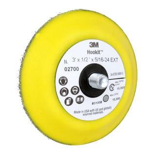 3M Hookit Disc Pad 02700, 3 in x 1/2 in 5/16-24 External