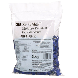 3M Scotchlok Electrical IDC 804-BULK, Blue, 18-16 AWG(solid/stranded), 14 AWG