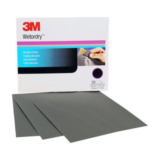 3M Wetordry Abrasive Sheet, 02020, 2000, 9 in x 11 in, 50 sheets per
carton