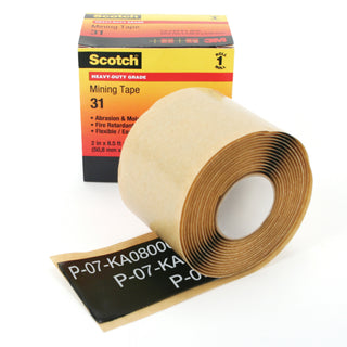 Scotch® Heavy-Duty Mining Tape 31, 2 in x 6 ft, Black