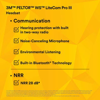 3M PELTOR WS ProTac XP Communication Headset featuring Bluetooth®technology -