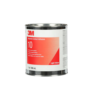 3M Neoprene Contact Adhesive 10, Light Yellow, 1 Quart Can