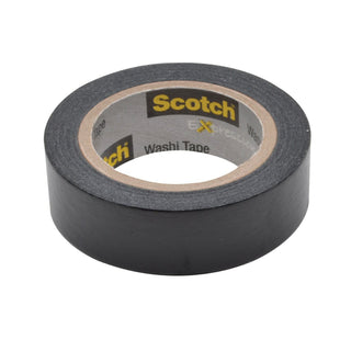 Scotch® Expressions Washi Tape C314-BLK, .59 in x 393 in (15 mm x 10 m)Black