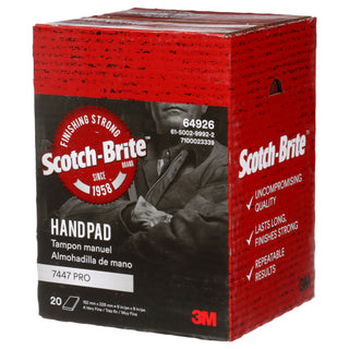 Scotch-Brite Hand Pad 7447 Pro, PO-HP, A/O Very Fine, Maroon, 6 in x 9 in