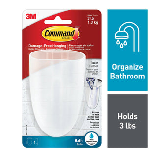 Command Razor Holder with Water-Resistant Strips BATH16-ES