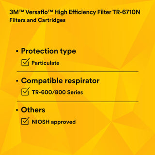 3M Versaflo High Efficiency Filter TR-6710N-5 / 37357(AAD), for TR-600
PAPR