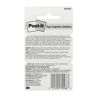 Post-it® Flags 680-BG2, 1 in. x 1.7 in. (2.54 cm x 4.31 cm) BrightGreen, 2-pk