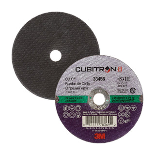 3M Cubitron II Cut-Off Wheel, 33456, 75 mm x 1 mm x 9.53 mm