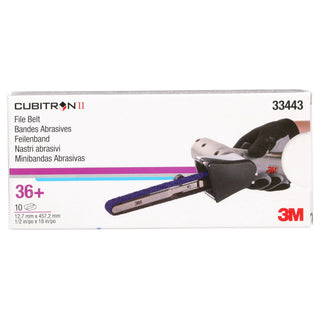 3M Cubitron II File Belt, 33443, 36+, 1/2 in x 18 in (12.7 mm x 457.2mm)