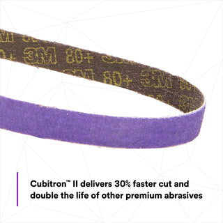 3M Cubitron II File Belt, 33446, 80+, 1/2 in x 18 in (12.7 mm x 457.2mm)