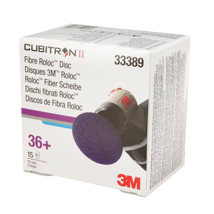 3M Cubitron II Roloc Fibre Disc 786C, 33389, 3 in (75 mm), 36+