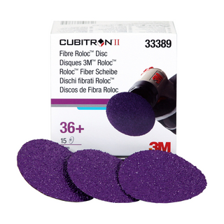 3M Cubitron II Roloc Fibre Disc 786C, 33389, 3 in (75 mm), 36+