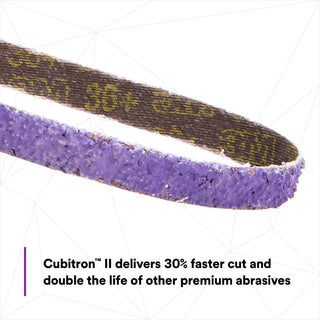 3M Cubitron II File Belt, 33437, 36+, 10 mm x 330 mm (3/8 in x 13 in)