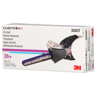 3M Cubitron II File Belt, 33437, 36+, 10 mm x 330 mm (3/8 in x 13 in)