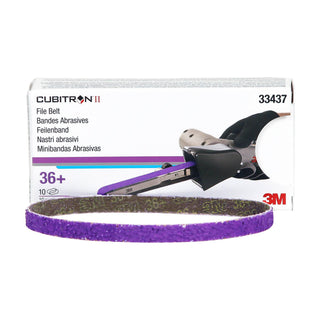 3M Cubitron II File Belt, 33437, 36+, 10 mm x 330 mm (3/8 in x 13 in)